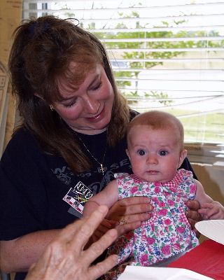 [Patricia with Anna at Philip's 5th birthday party - Spring 2000]